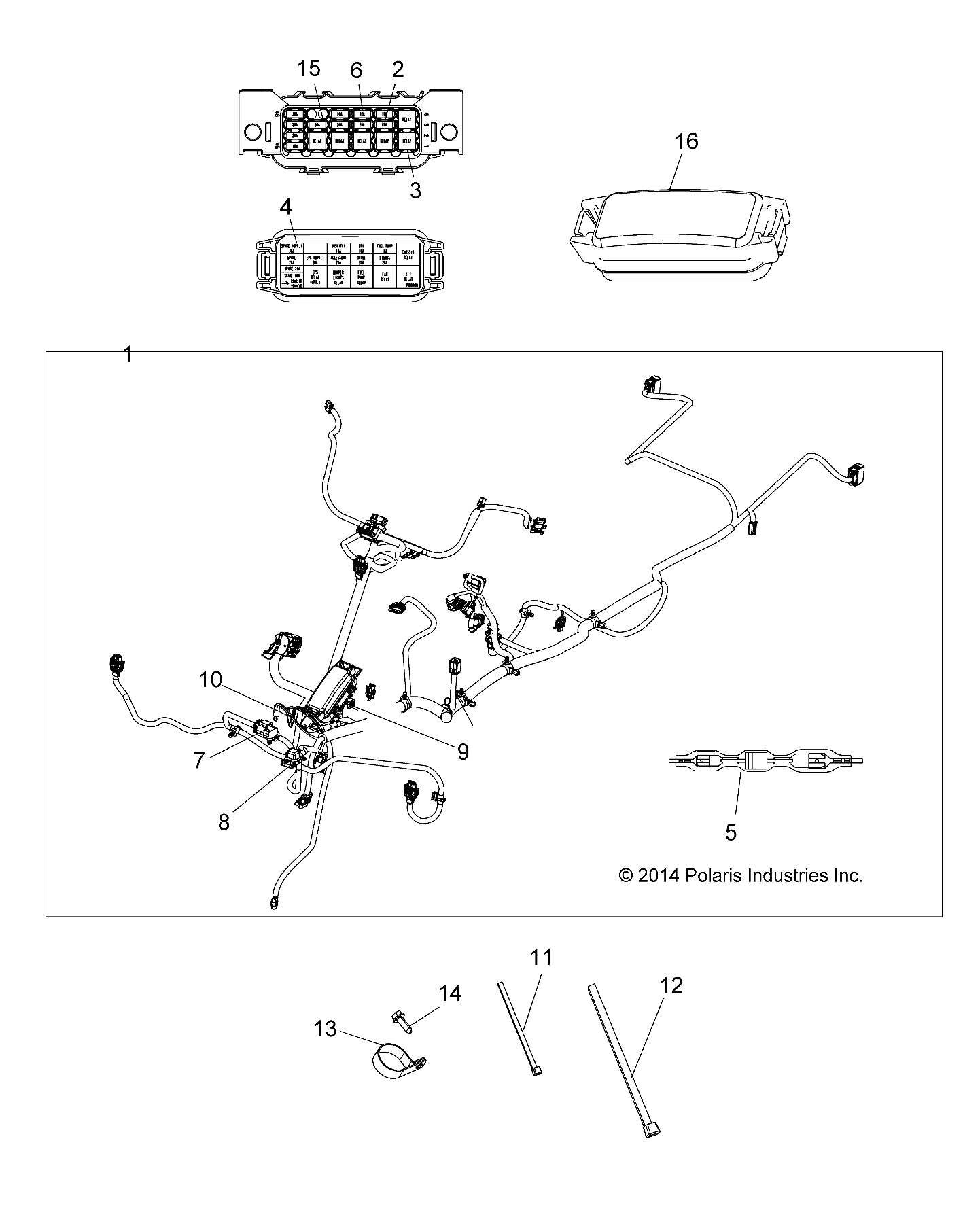 Part Number : 2412863 MAIN HARNESS