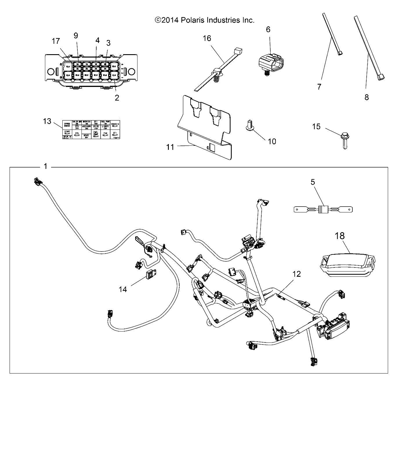 Part Number : 2412812 EPS MAIN HARNESS  SCRAMBLER 10