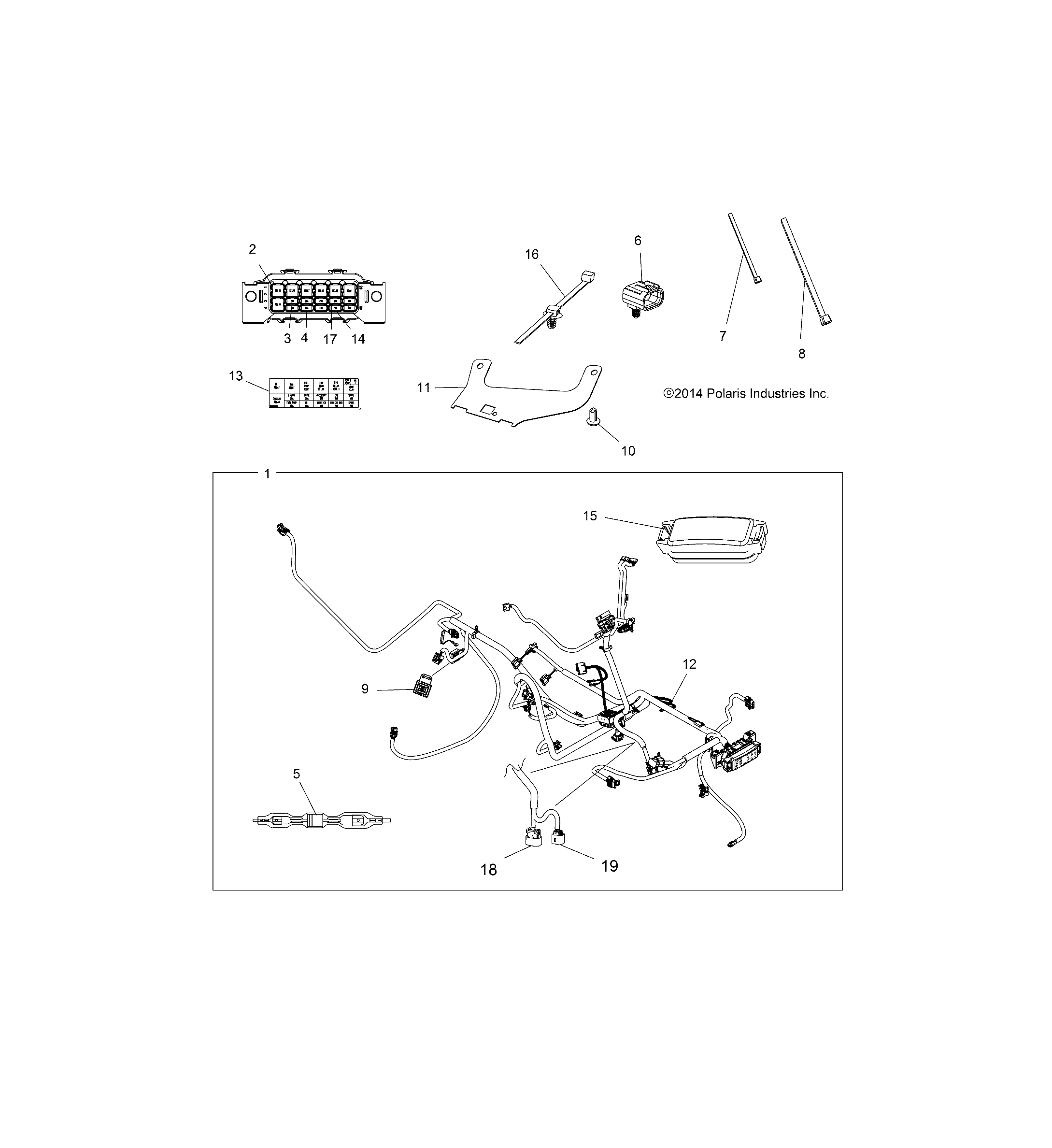 Foto diagrama Polaris que contem a peça 5814639