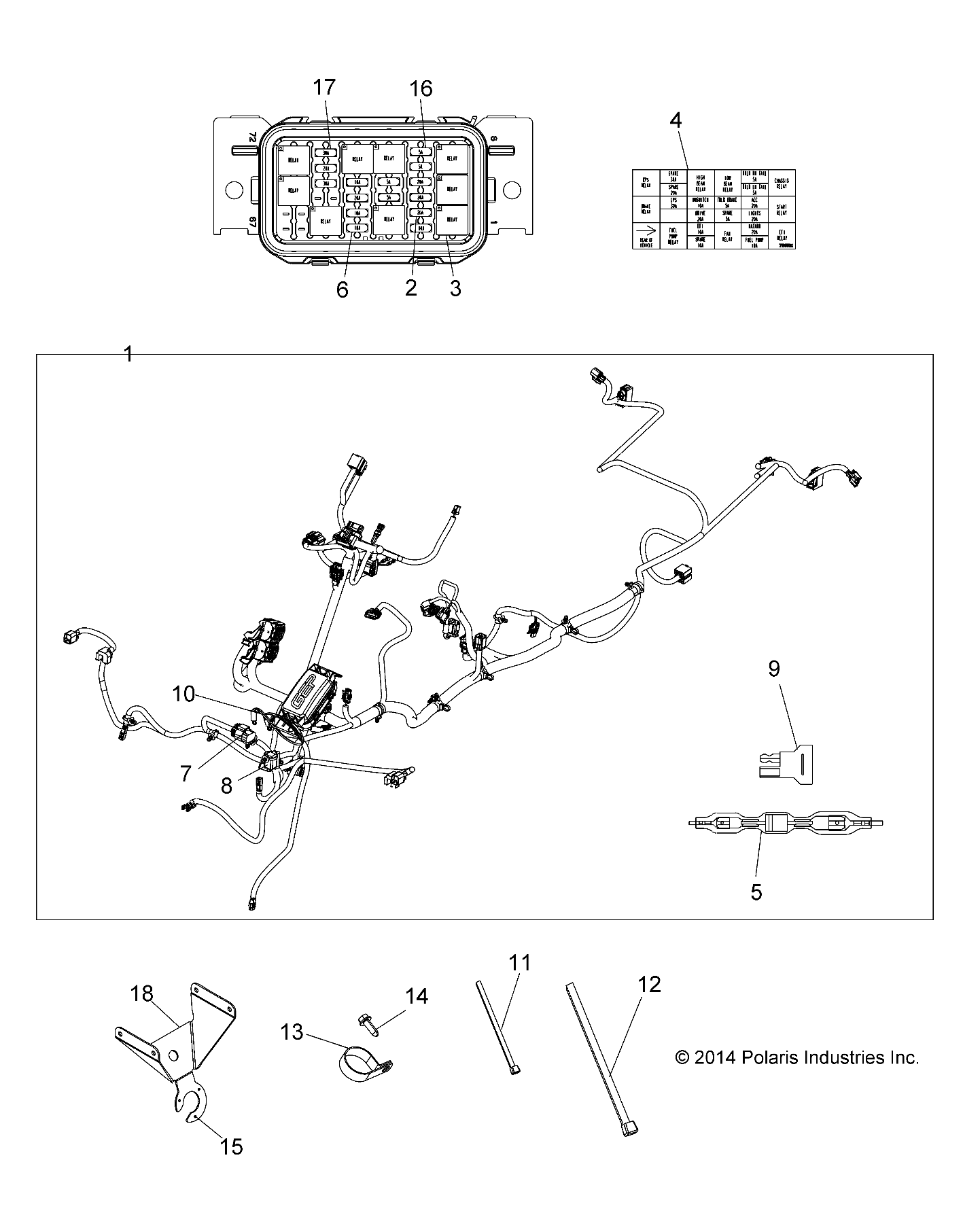 Foto diagrama Polaris que contem a peça 2412733