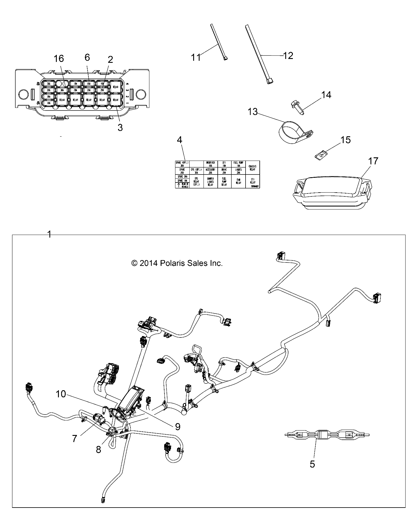 Foto diagrama Polaris que contem a peça 2410692