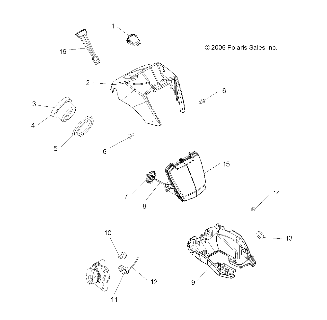 Part Number : 2410872 ASM-HEADLIGHT  SPIRIT W/O BULB