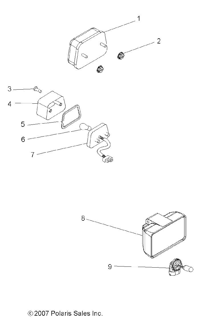 Foto diagrama Polaris que contem a peça 2410320