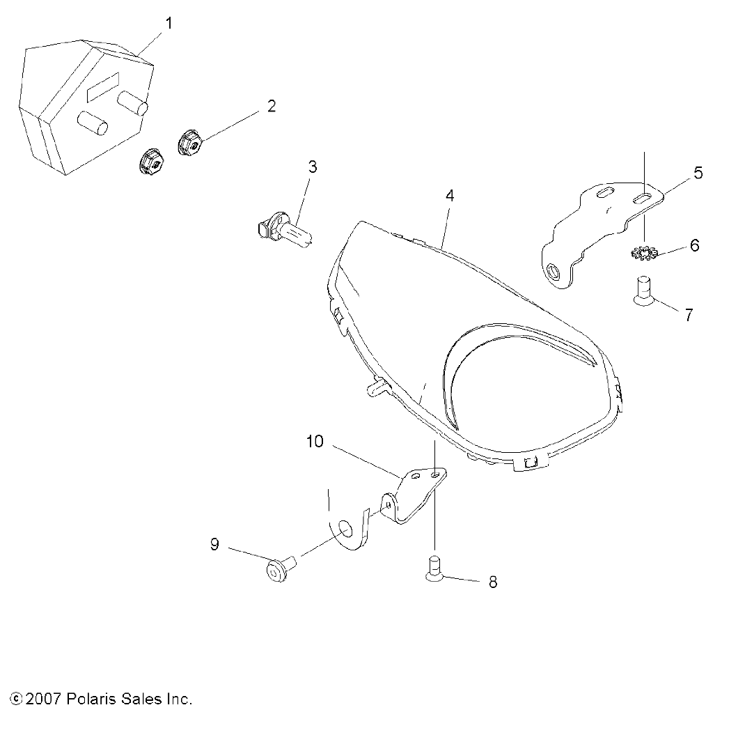 Foto diagrama Polaris que contem a peça 4010894