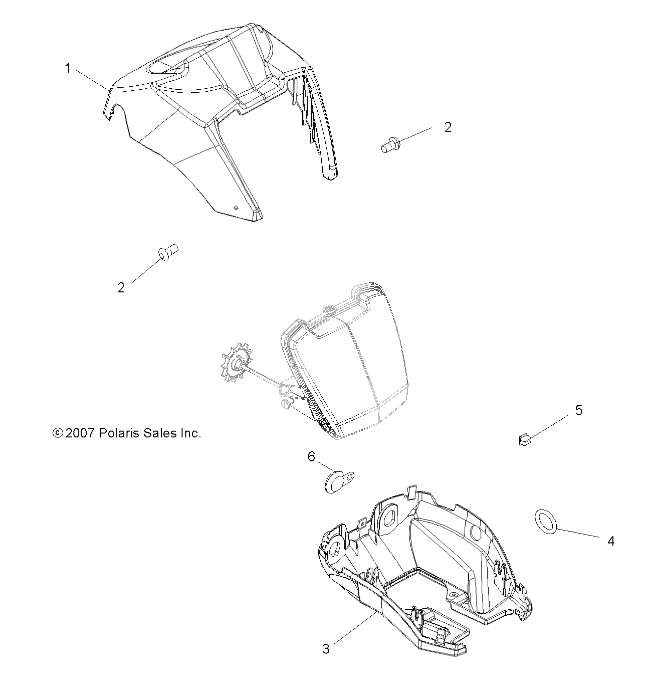 Foto diagrama Polaris que contem a peça 5437434-520