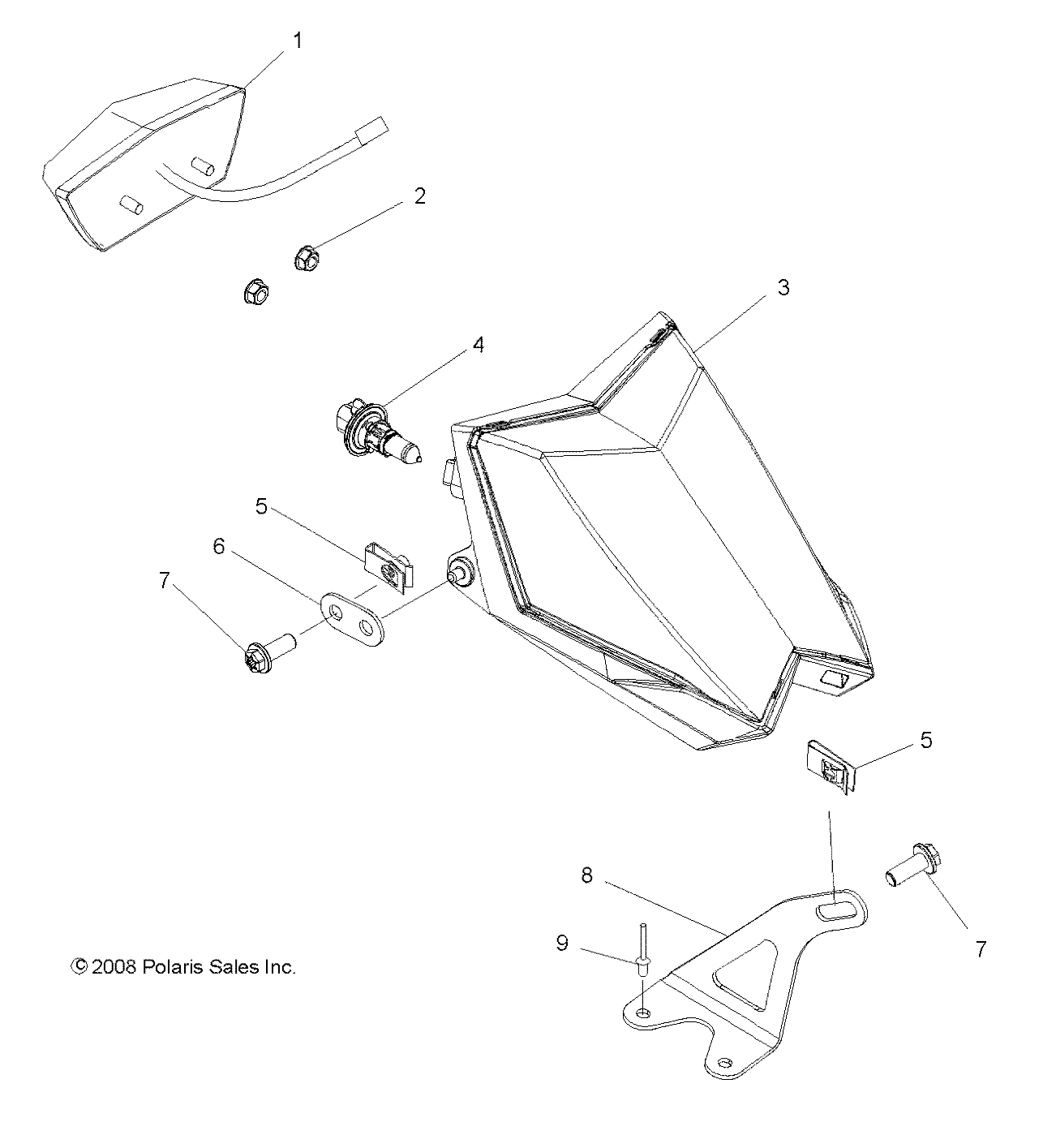 Part Number : 5252764-458 BRKT-HEADLIGHT ADJUSTER M.BLK