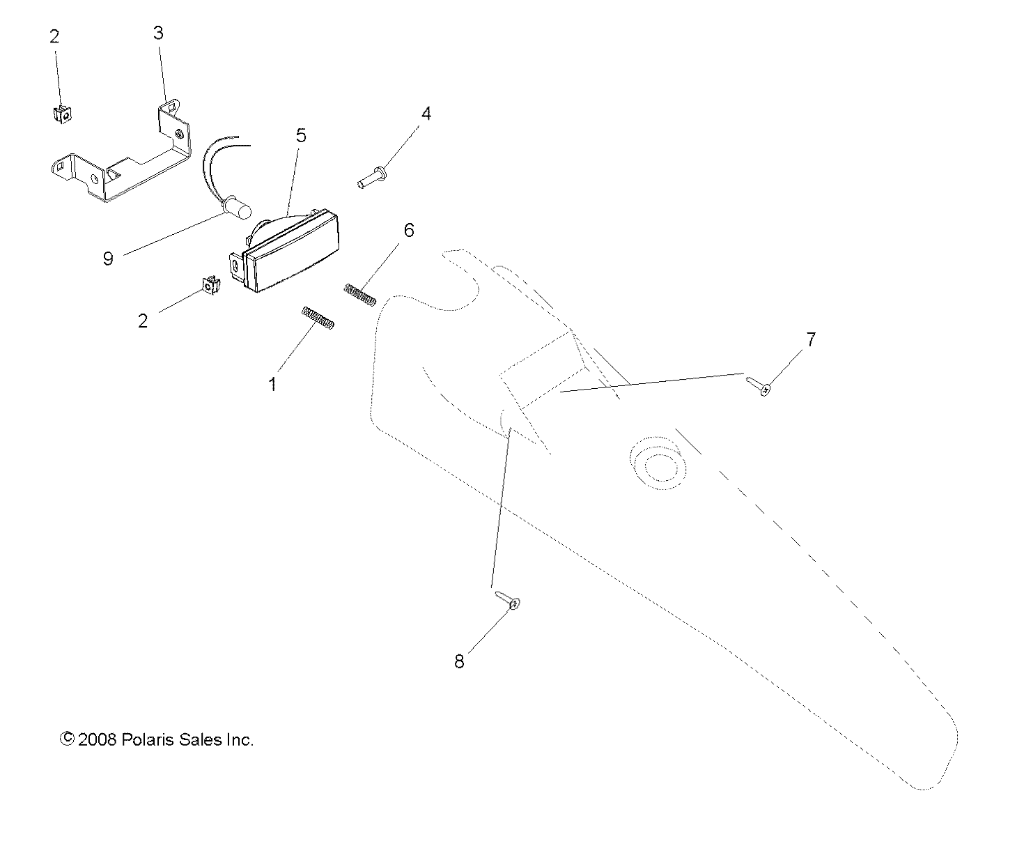 Foto diagrama Polaris que contem a peça 7670163