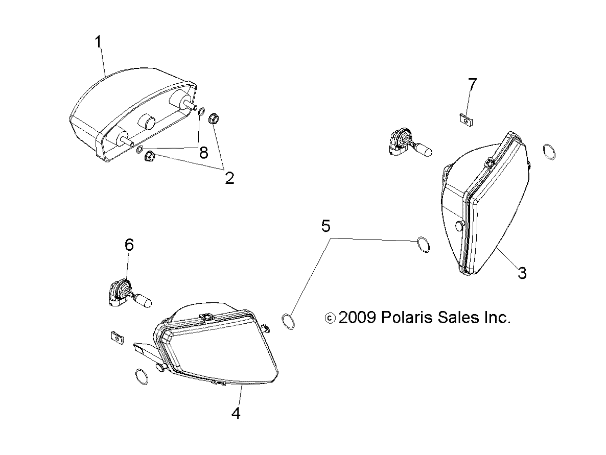 Foto diagrama Polaris que contem a peça 2410736