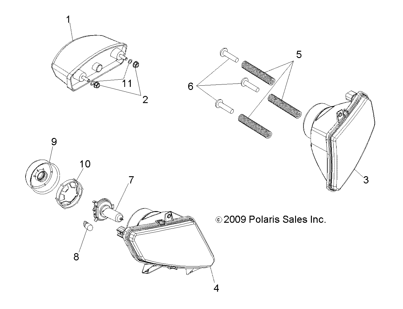 Foto diagrama Polaris que contem a peça 2410510