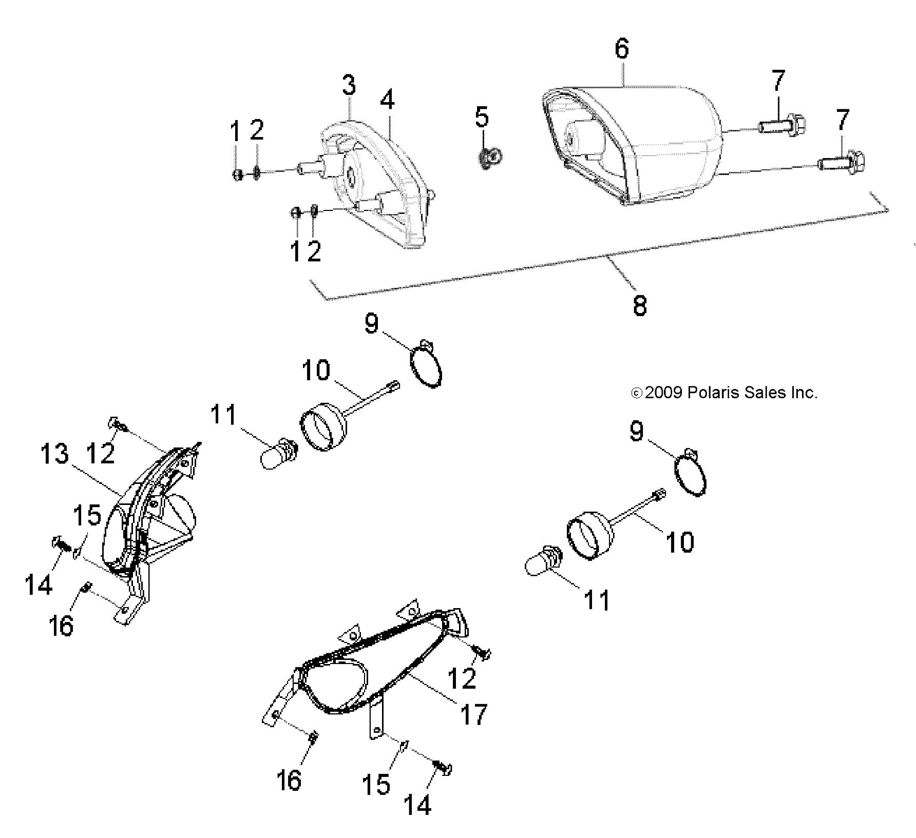 Foto diagrama Polaris que contem a peça 0452829