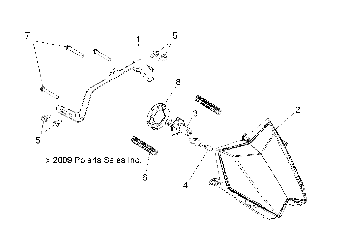 Part Number : 5253284 BRKT-HEADLIGHT MNT ECE