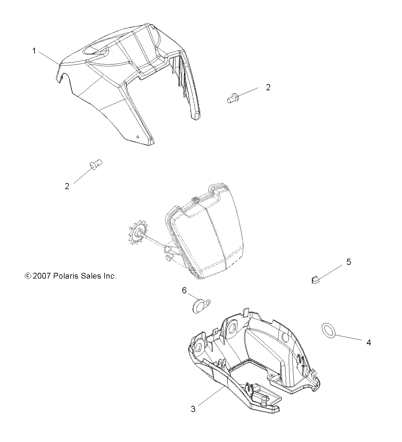 Foto diagrama Polaris que contem a peça 5451773-498