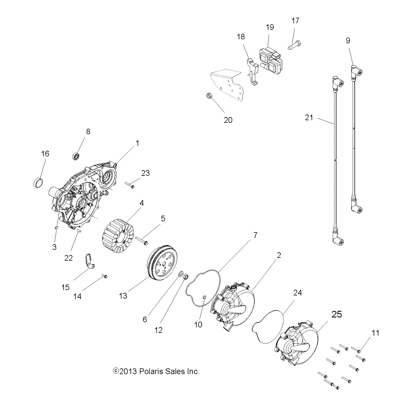 Foto diagrama Polaris que contem a peça 7517848