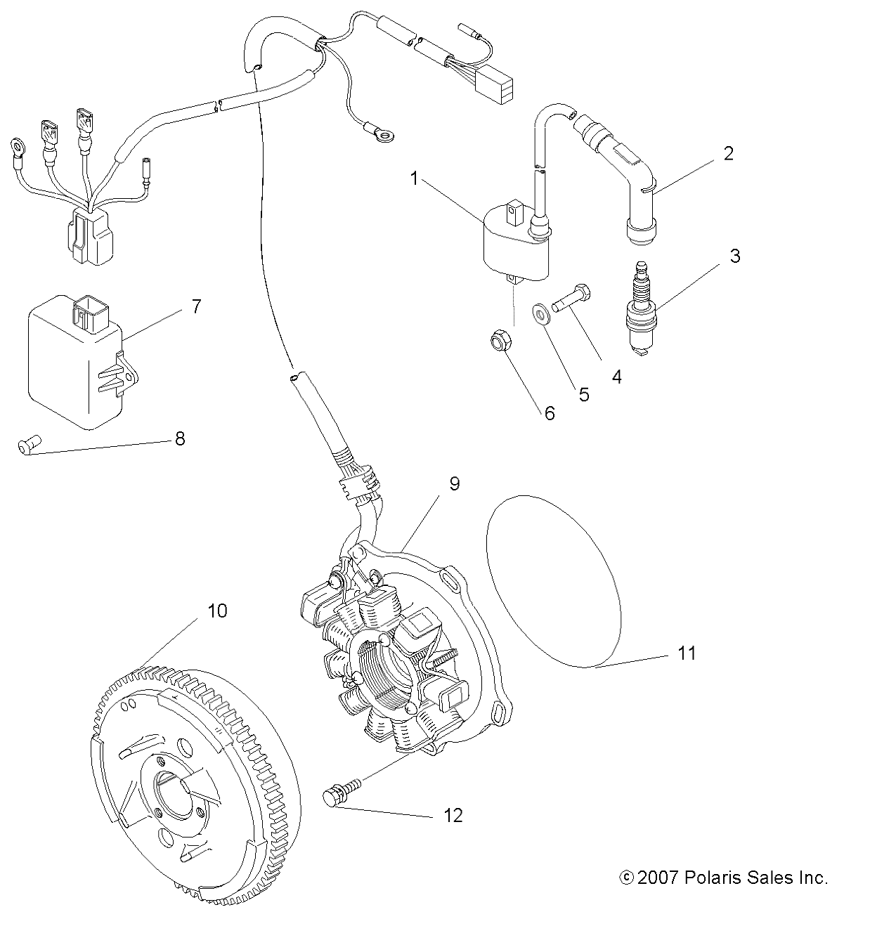 Foto diagrama Polaris que contem a peça 3084997