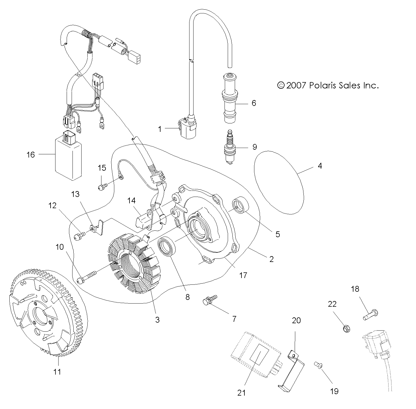 Foto diagrama Polaris que contem a peça 3089247