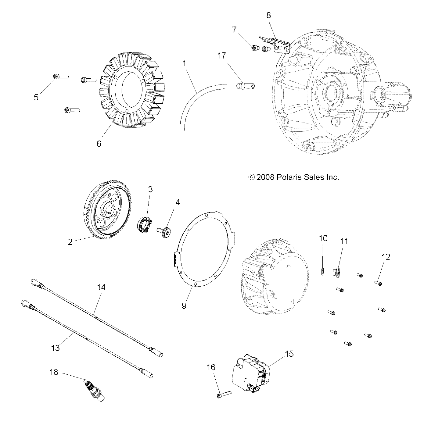 Foto diagrama Polaris que contem a peça 7052145