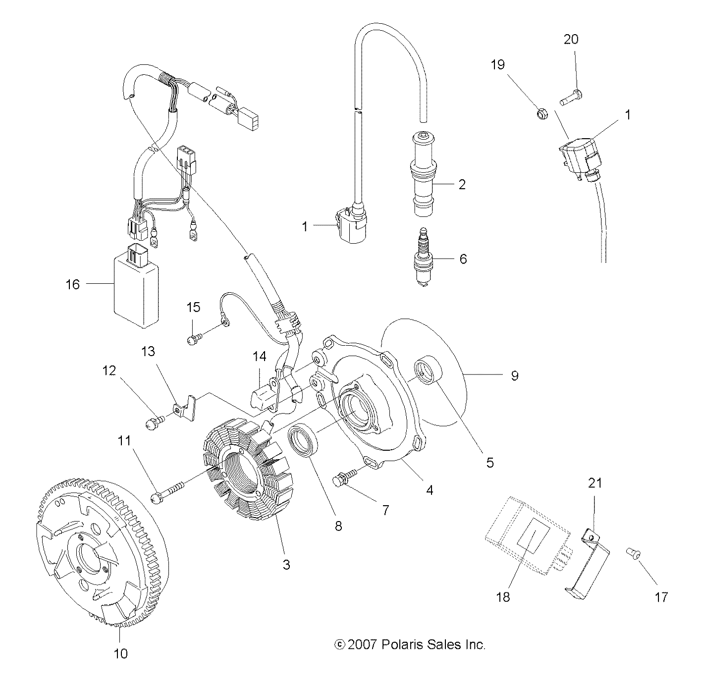 Foto diagrama Polaris que contem a peça 3089544