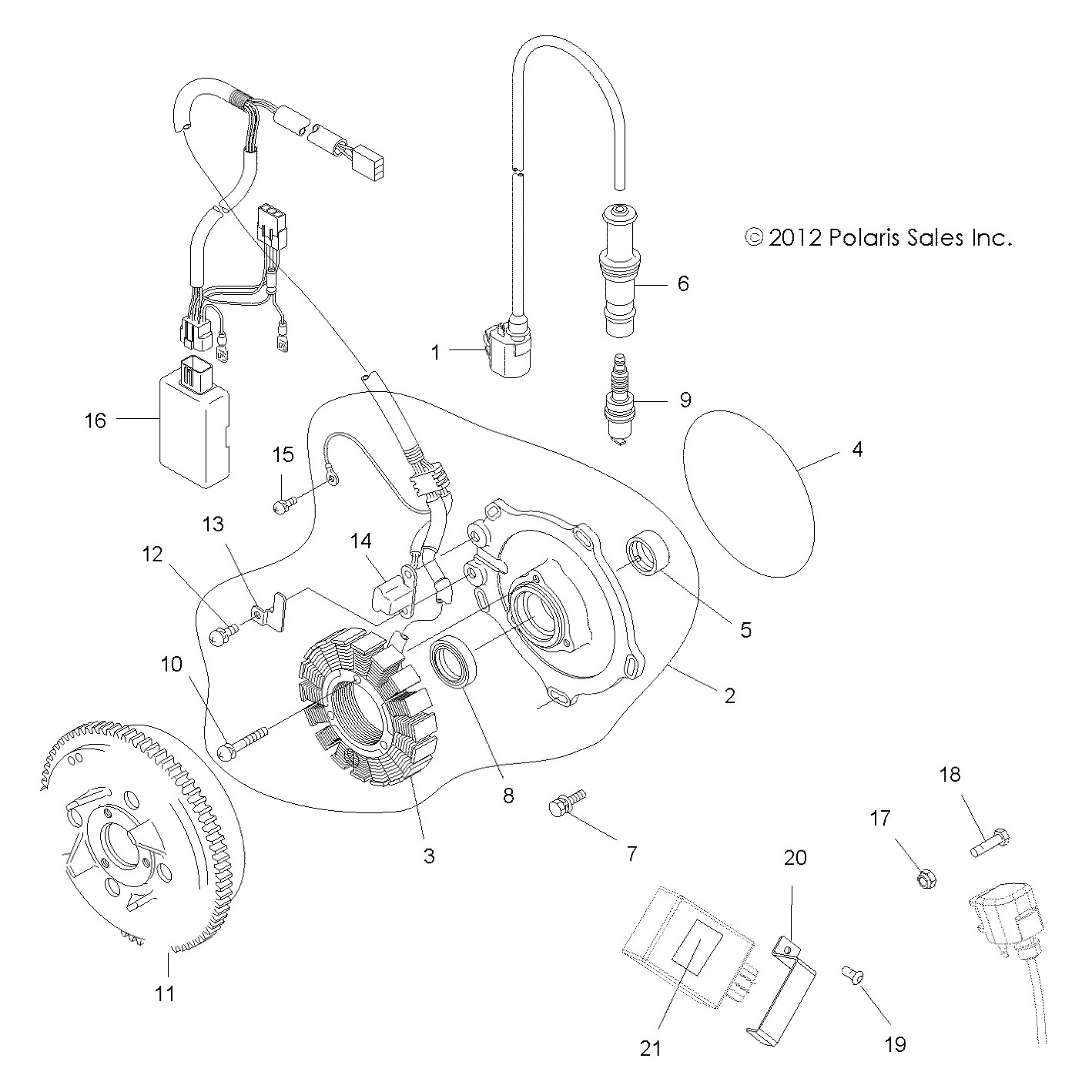 Foto diagrama Polaris que contem a peça 3089260