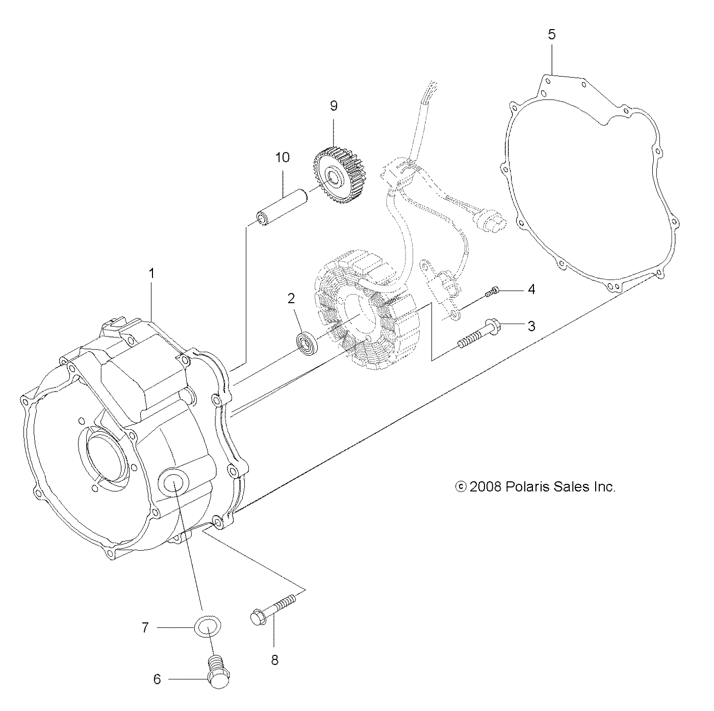 Foto diagrama Polaris que contem a peça 3088068