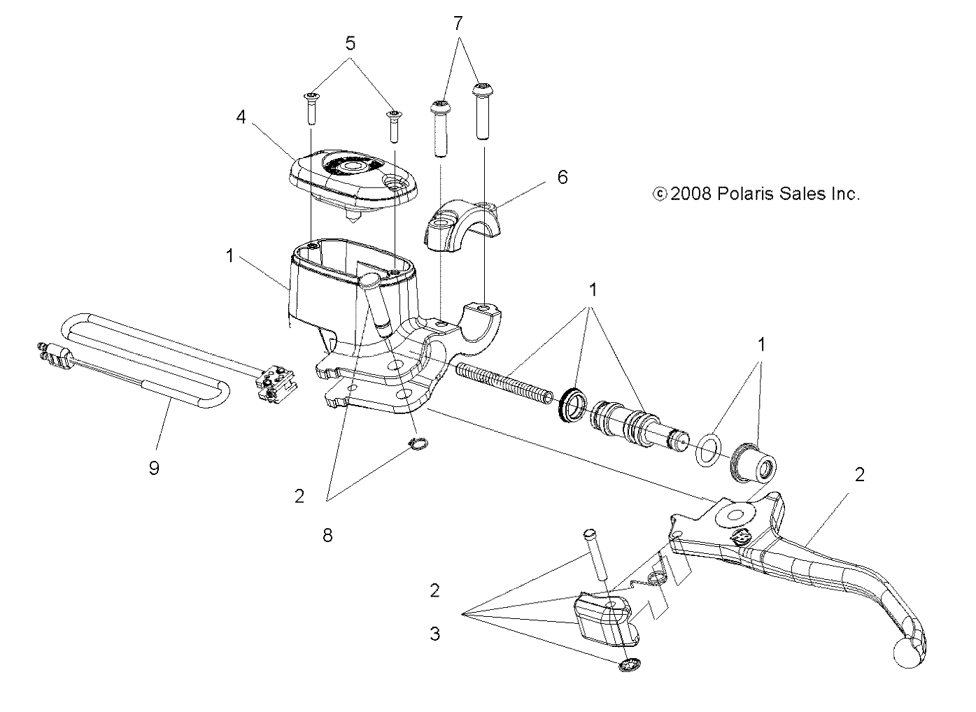 Foto diagrama Polaris que contem a peça 2203052