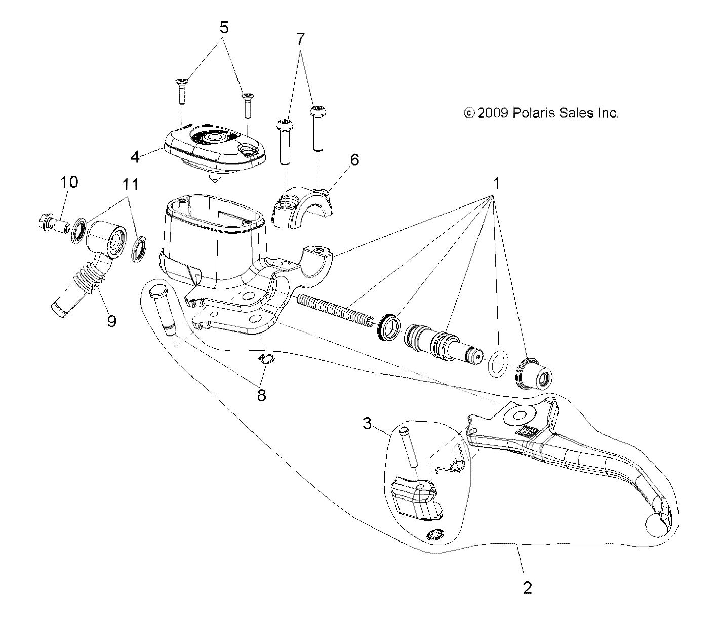 Foto diagrama Polaris que contem a peça 1911503