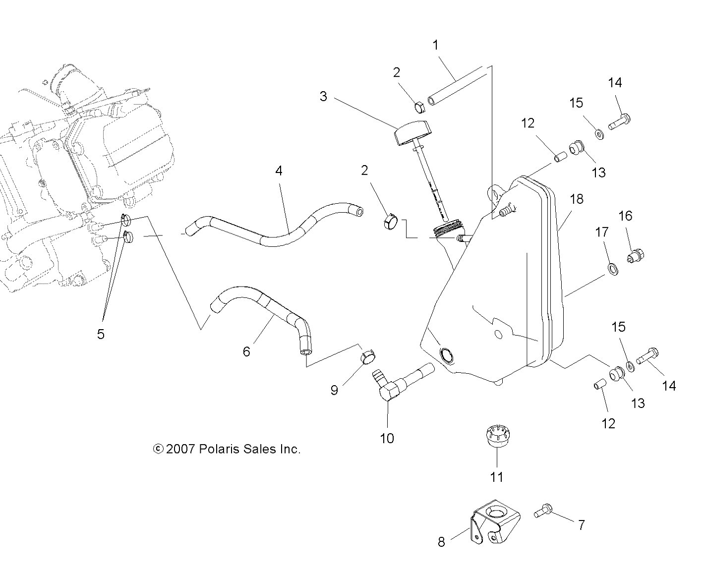 Foto diagrama Polaris que contem a peça 1261654