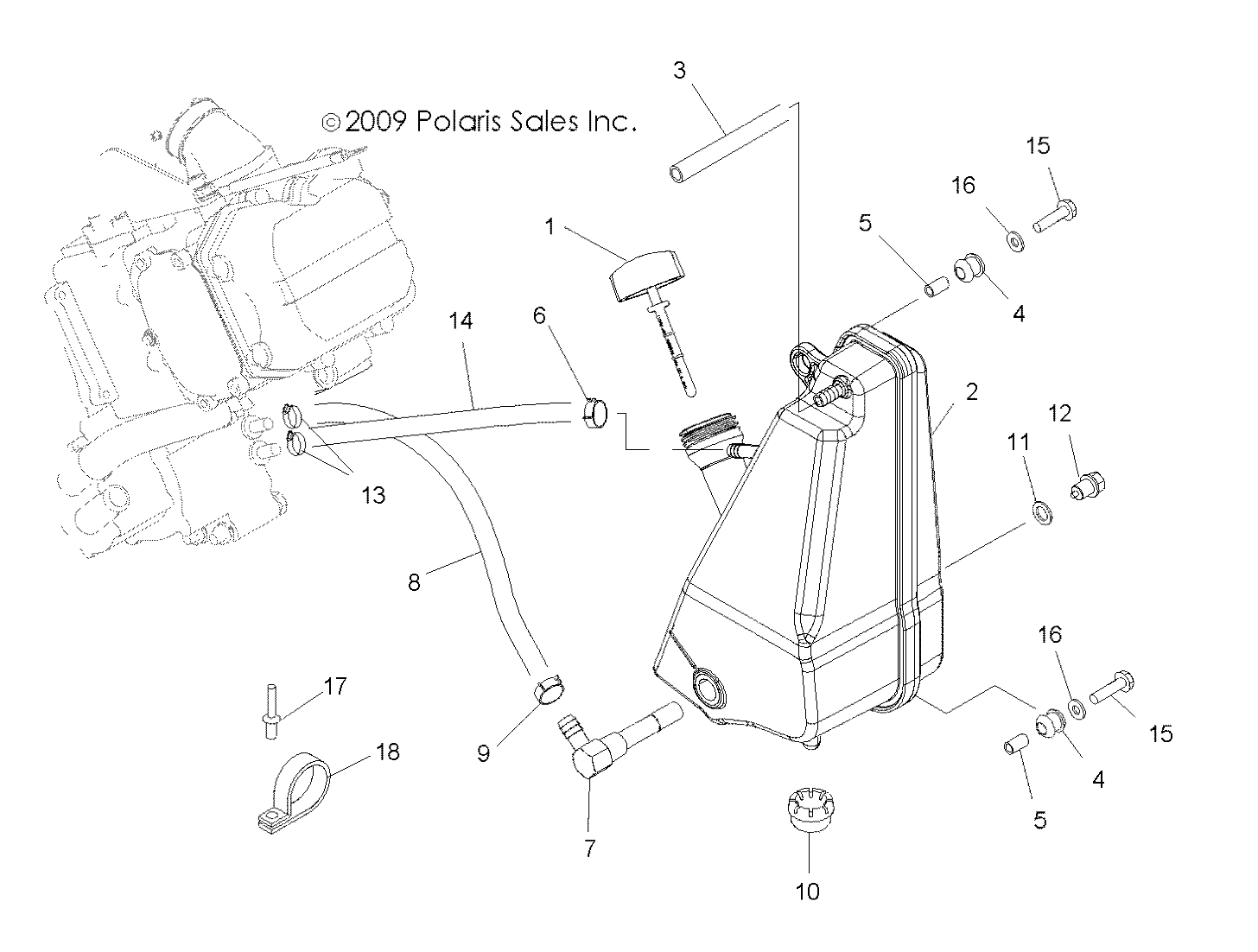 Foto diagrama Polaris que contem a peça 5434308