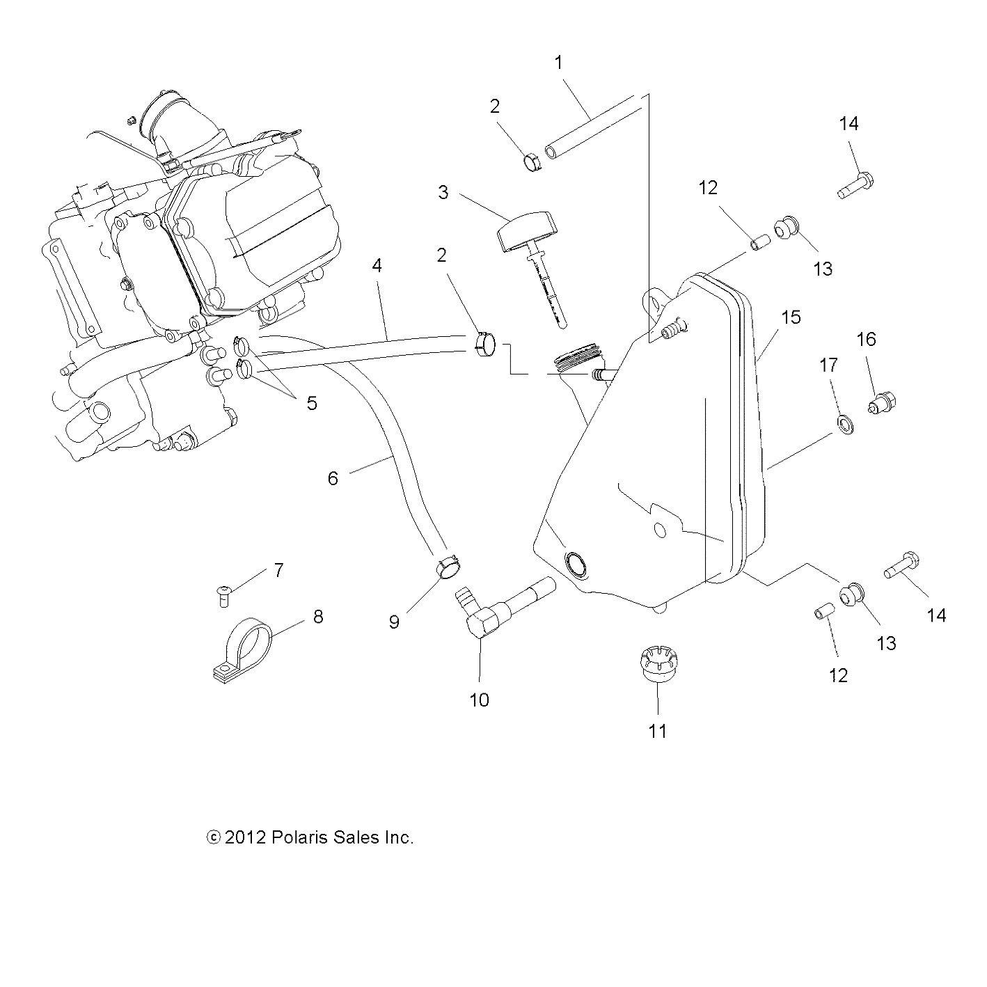 Foto diagrama Polaris que contem a peça 7051524