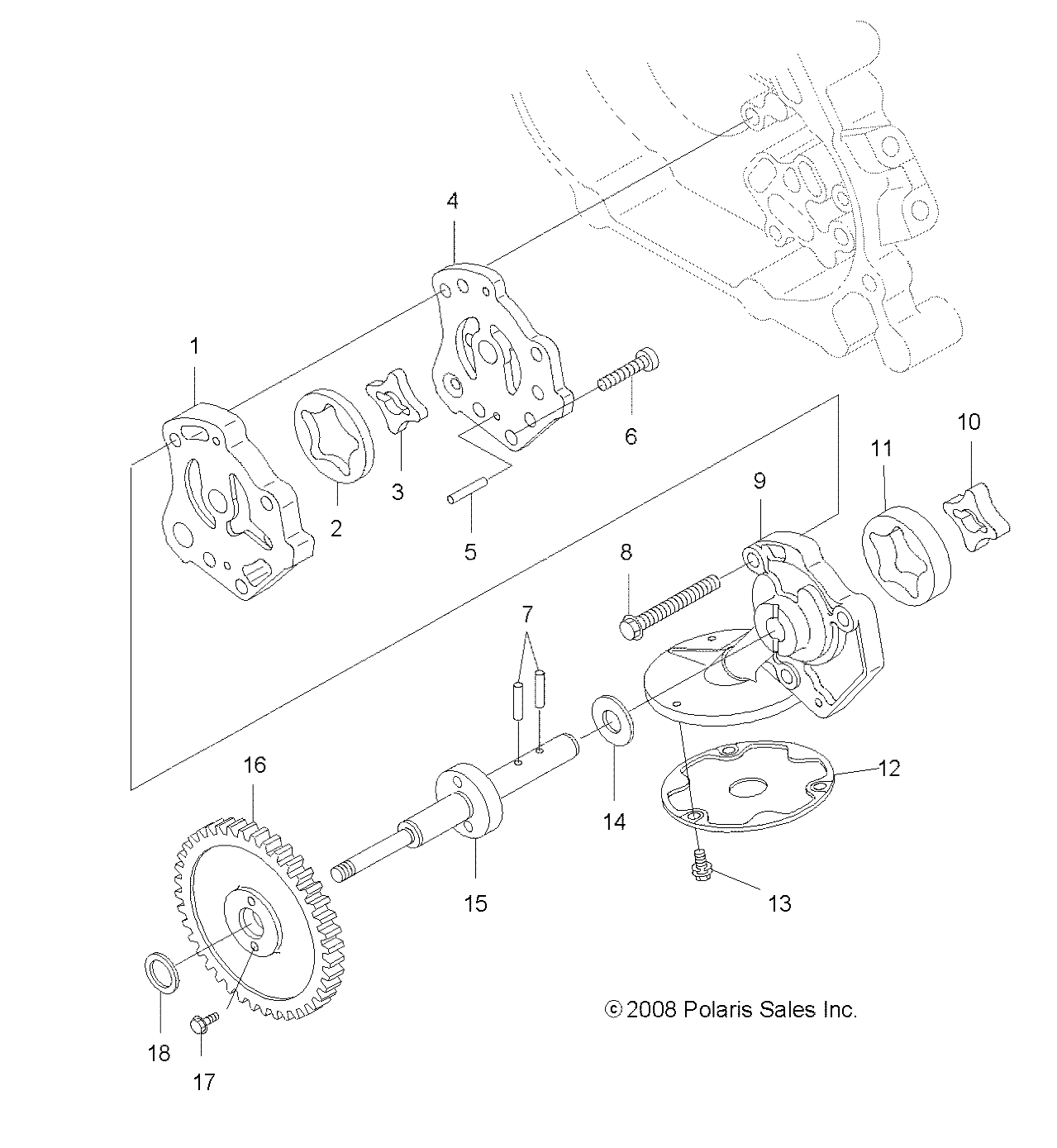 Foto diagrama Polaris que contem a peça 3084962