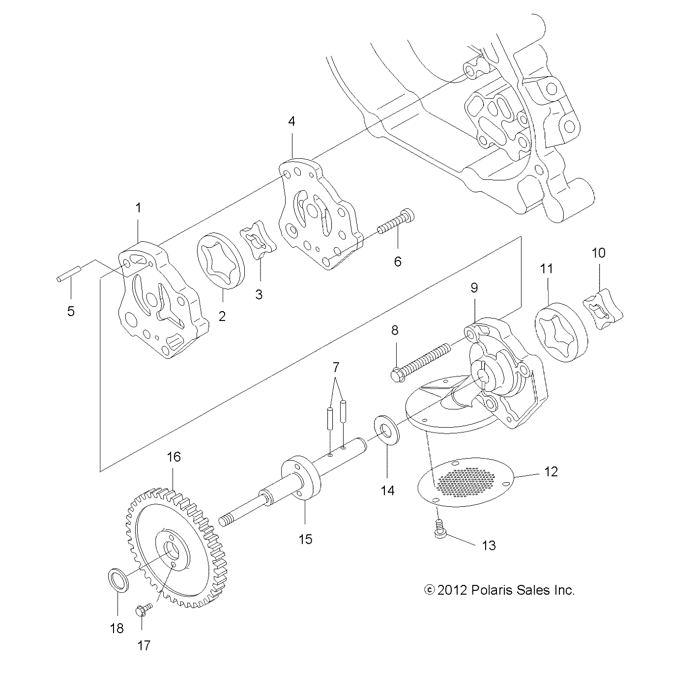 Foto diagrama Polaris que contem a peça 3084955