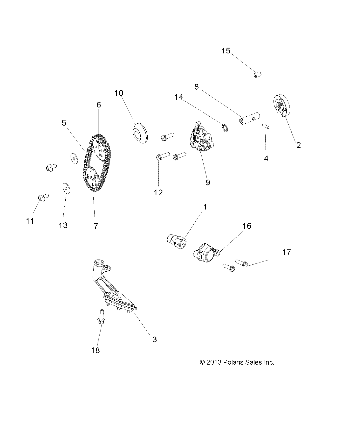 Foto diagrama Polaris que contem a peça 2521400