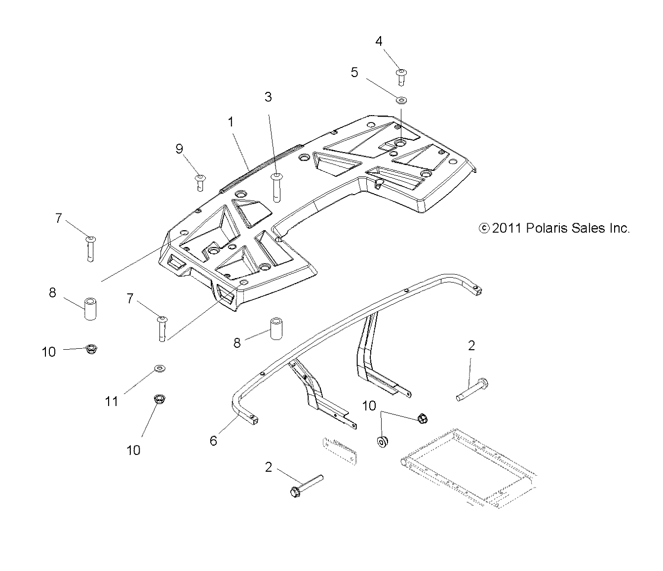 Foto diagrama Polaris que contem a peça 2634123-070