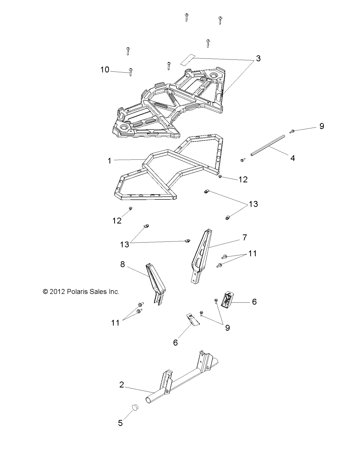 Part Number : 2635754-070 RACK ASSEMBLY  REAR