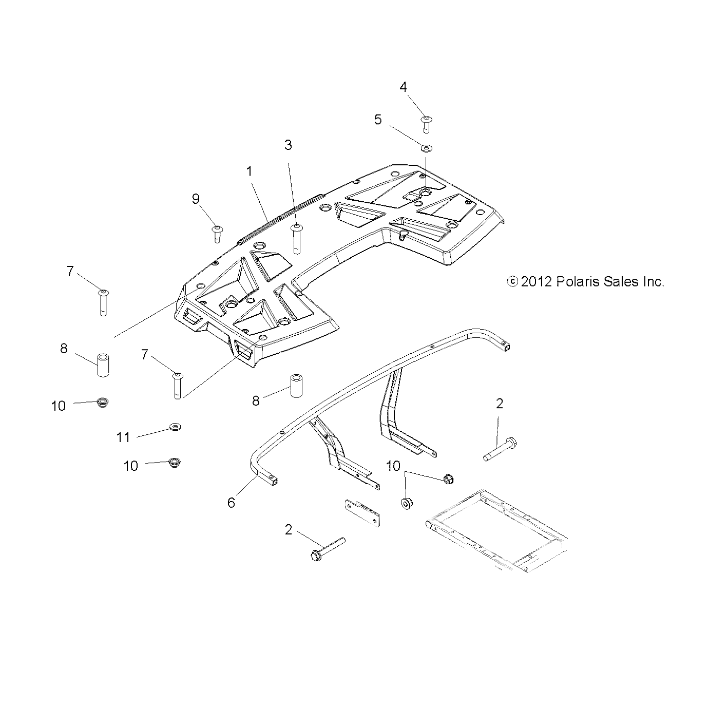 Foto diagrama Polaris que contem a peça 5521747