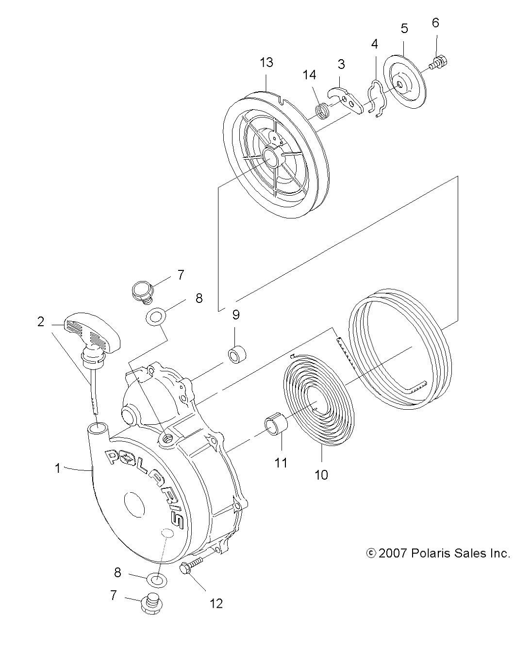 Foto diagrama Polaris que contem a peça 3087163