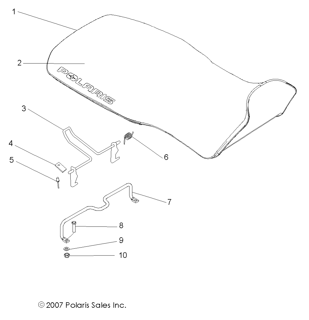 Foto diagrama Polaris que contem a peça 2683197-070