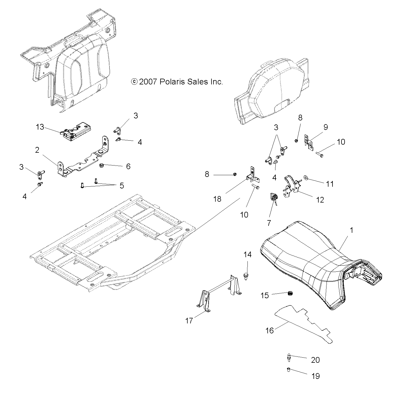 Part Number : 2684133-070 ASM-SEAT OPERATOR X2 BLK