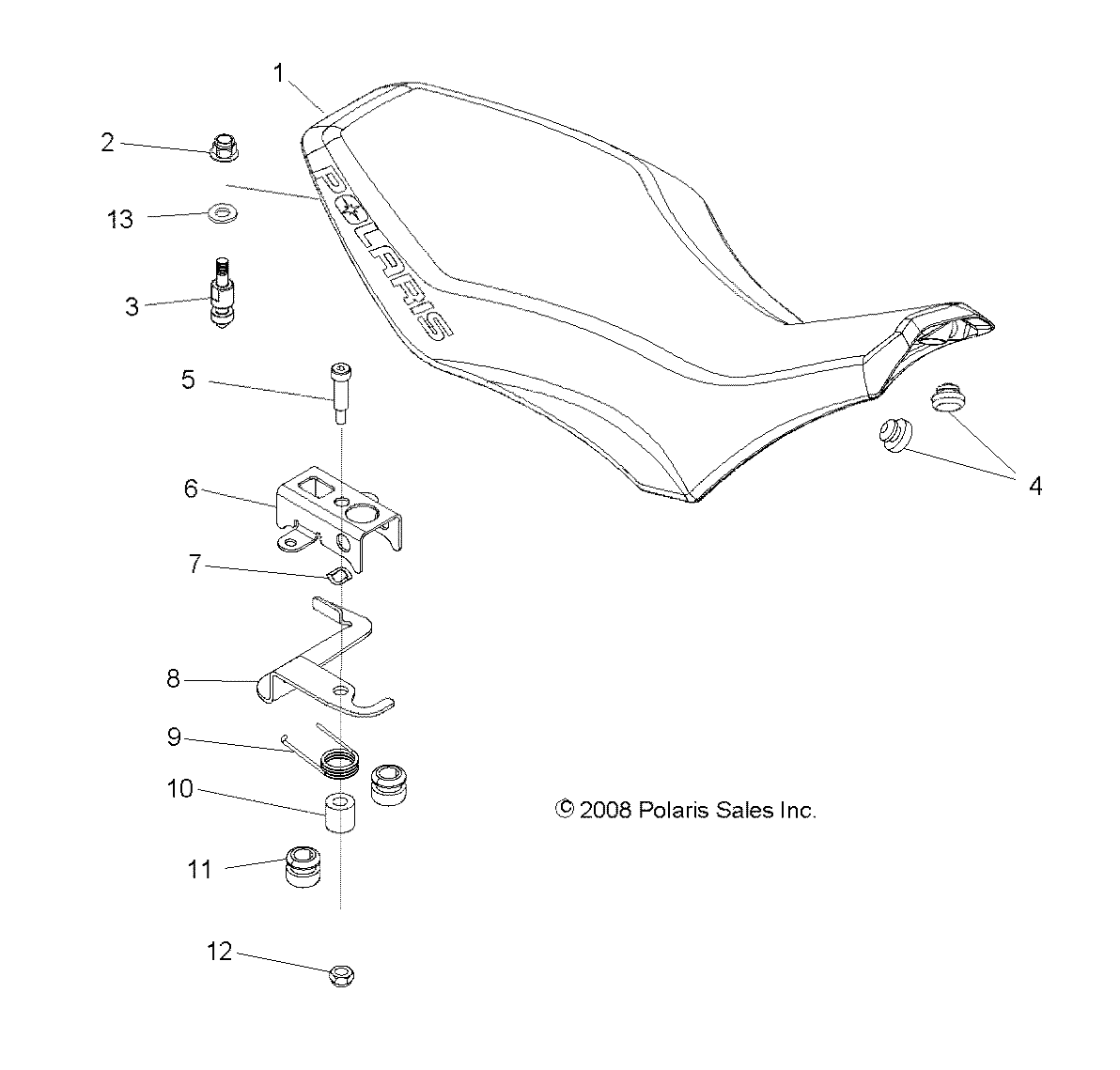 Part Number : 2684164-070 ASM-SEAT BLK