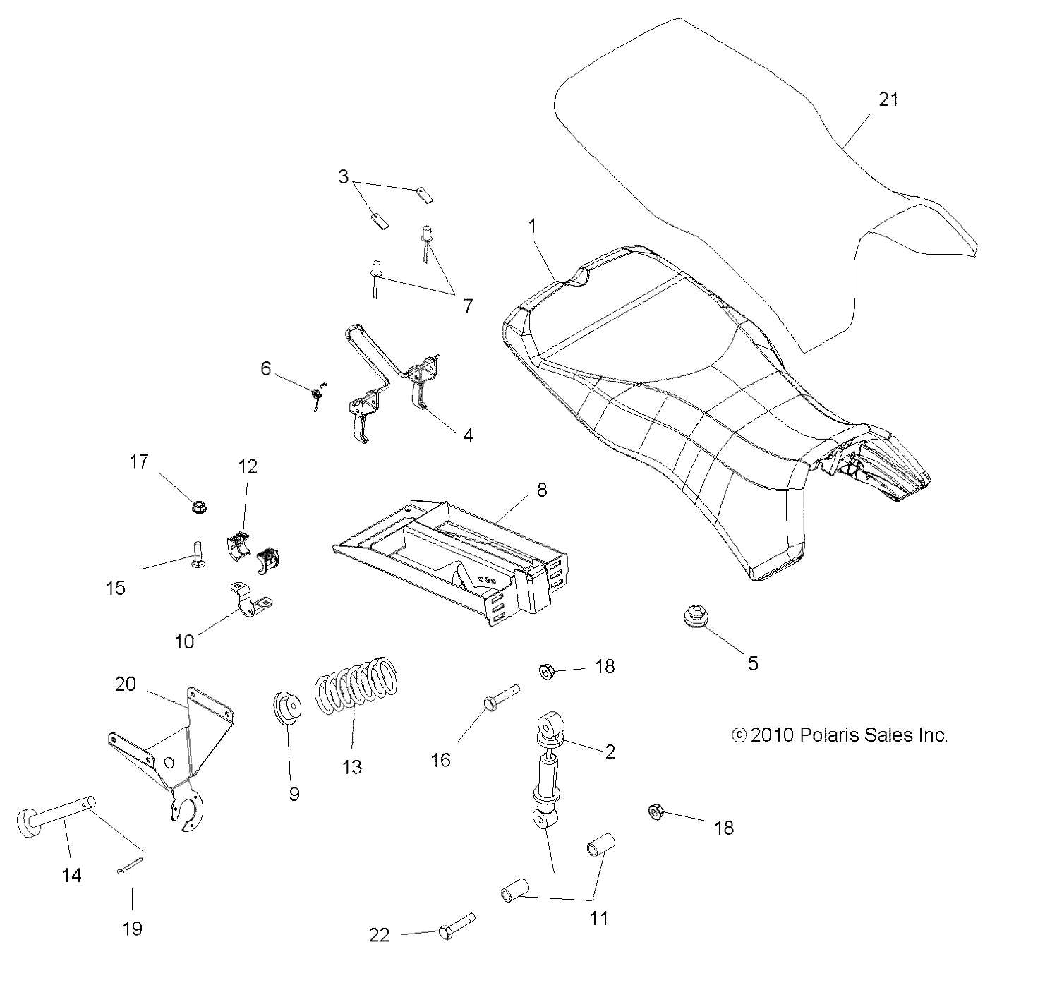 Foto diagrama Polaris que contem a peça 7518278