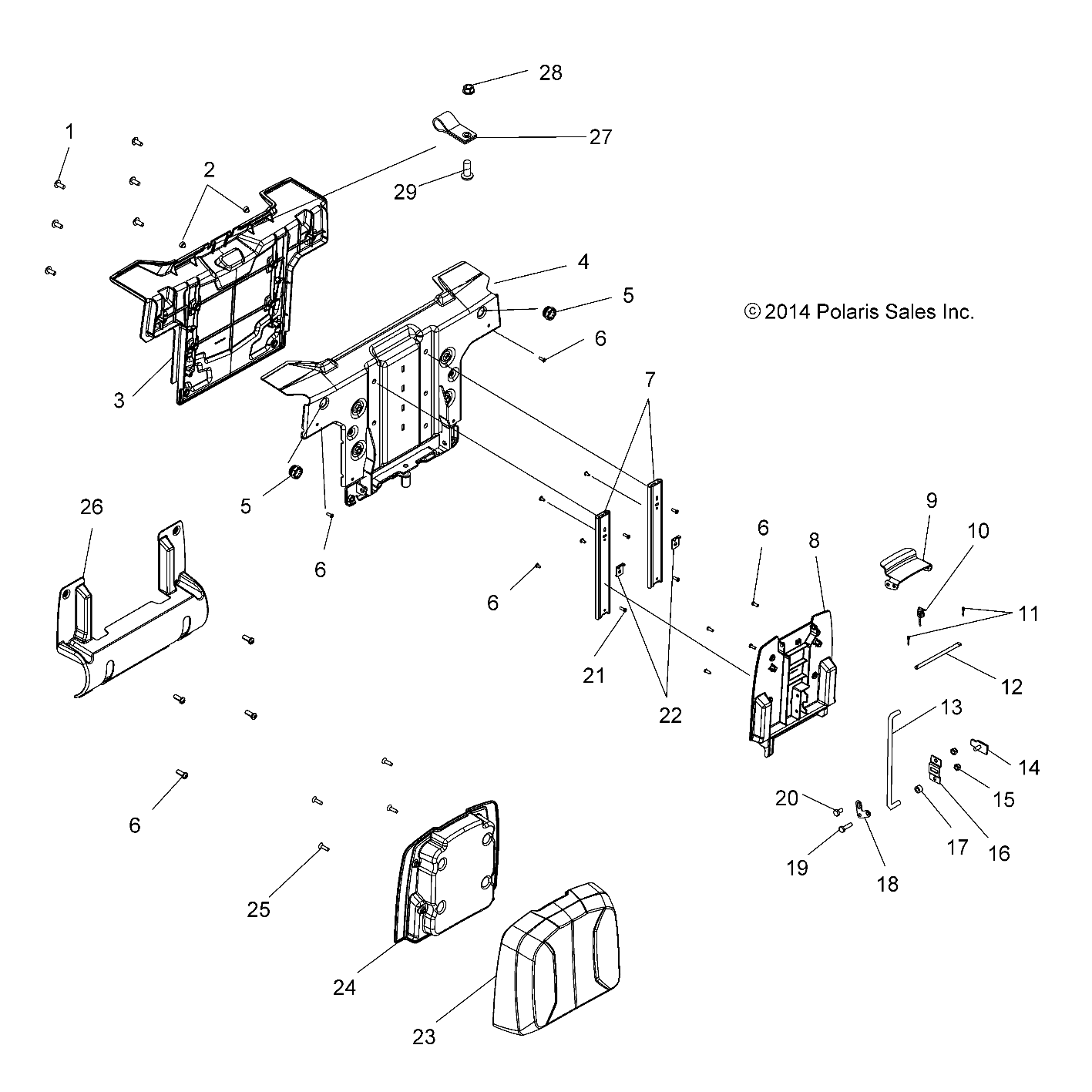 Part Number : 5250162 PASSENGER HANDLE ROD  BACK