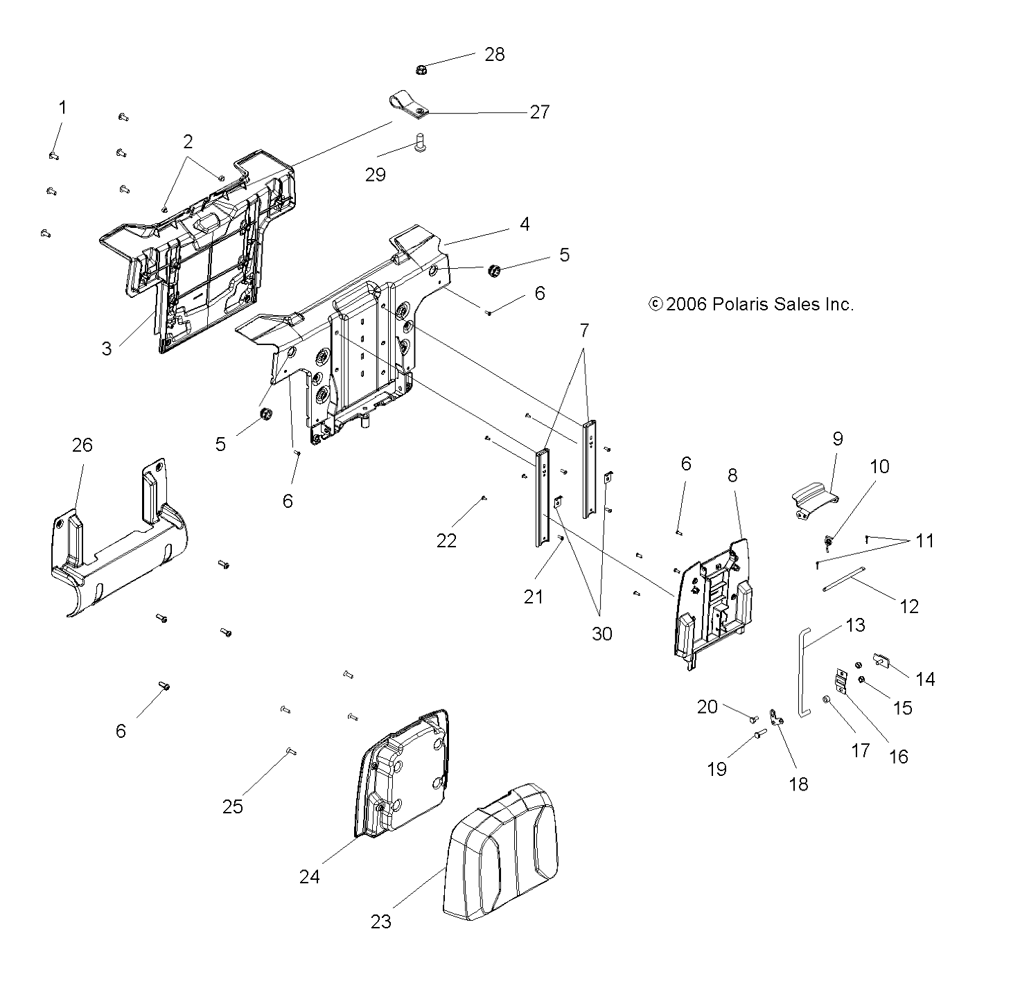 Foto diagrama Polaris que contem a peça 1015399