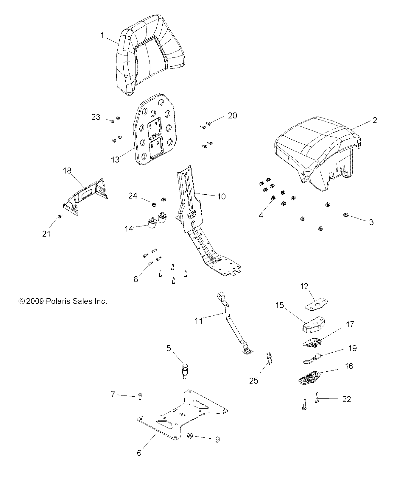 Foto diagrama Polaris que contem a peça 2684918-070