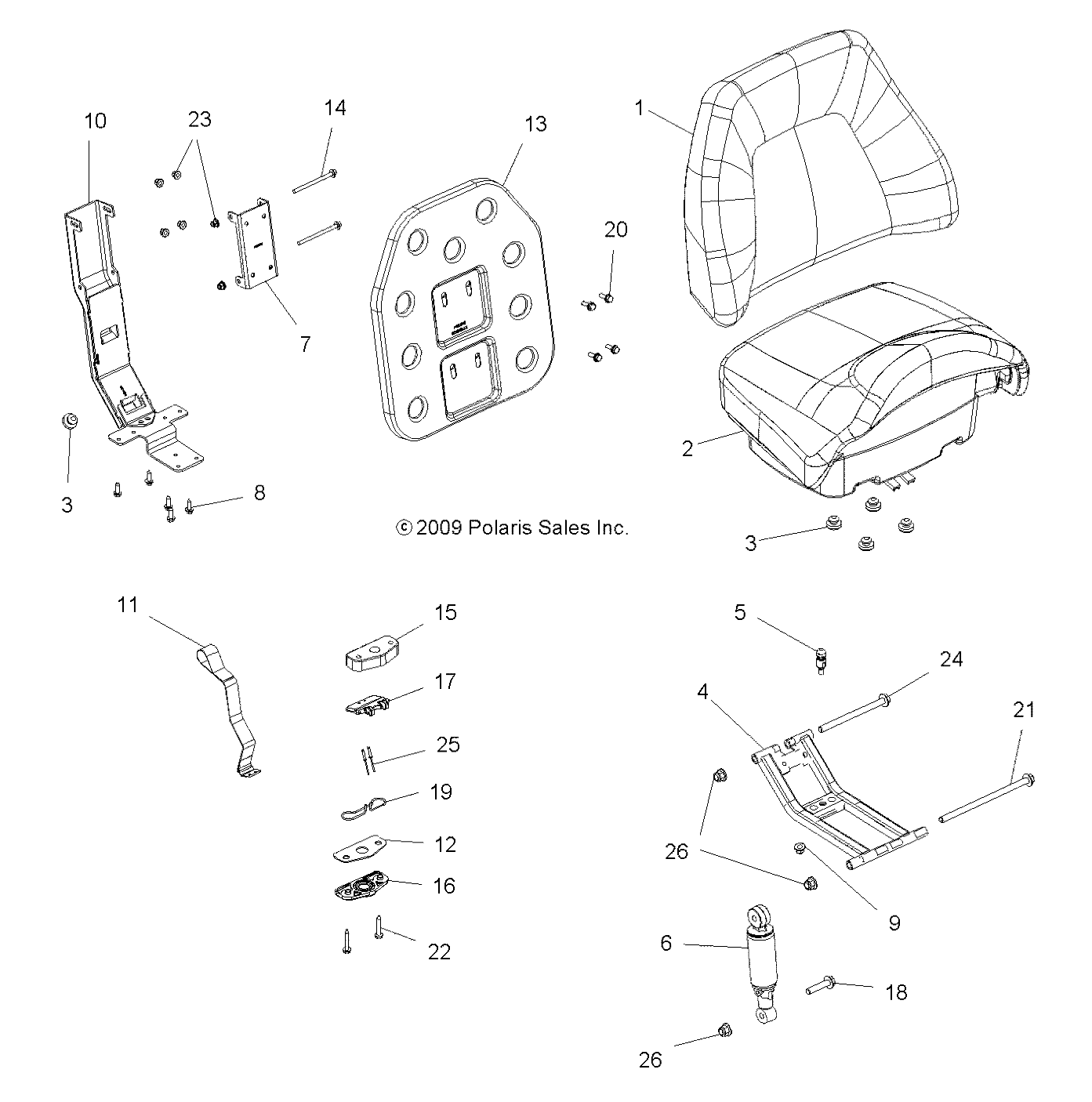 Foto diagrama Polaris que contem a peça 7621220