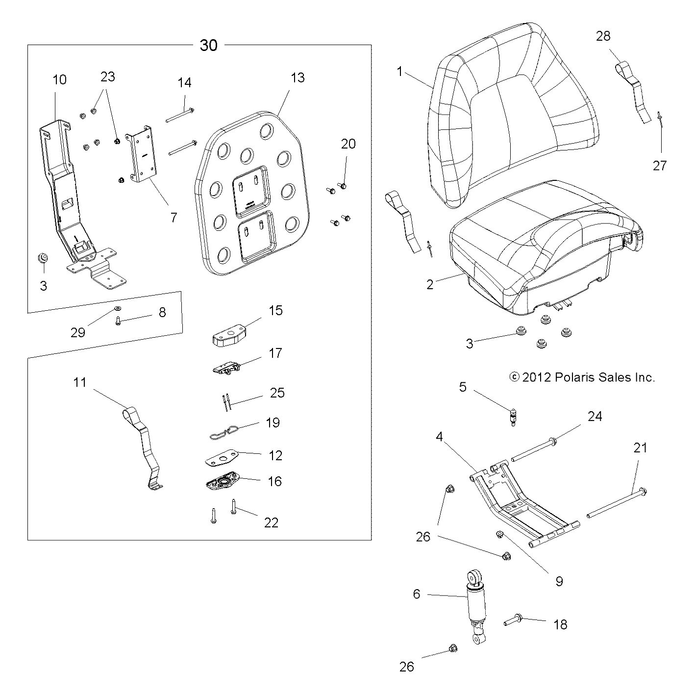 Part Number : 2684323 ASM-SEAT PASSENGER SUPPORT