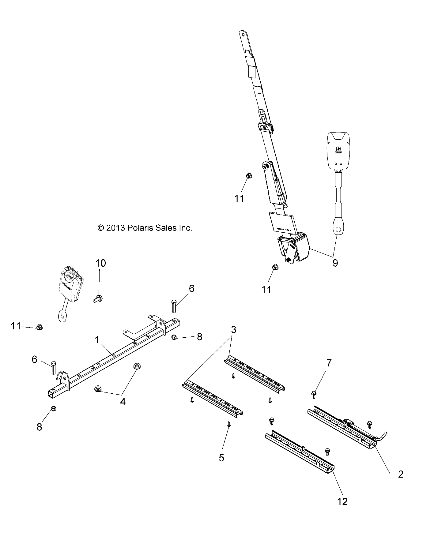 Foto diagrama Polaris que contem a peça 7542525