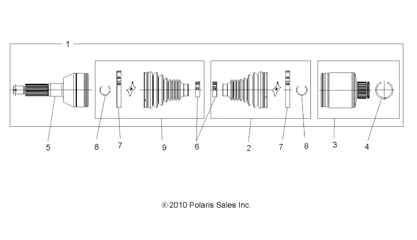 Foto diagrama Polaris que contem a peça 1350042