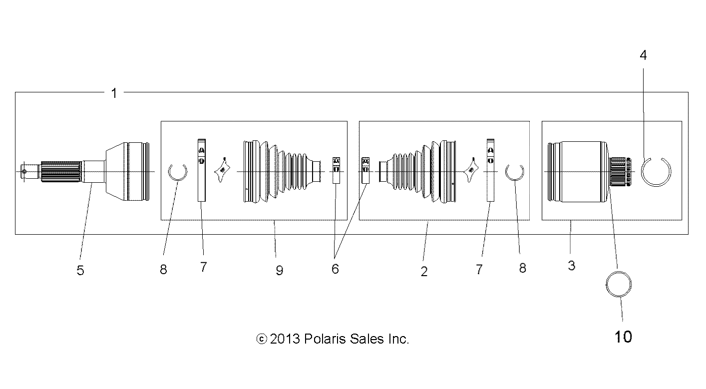 Foto diagrama Polaris que contem a peça 1332935