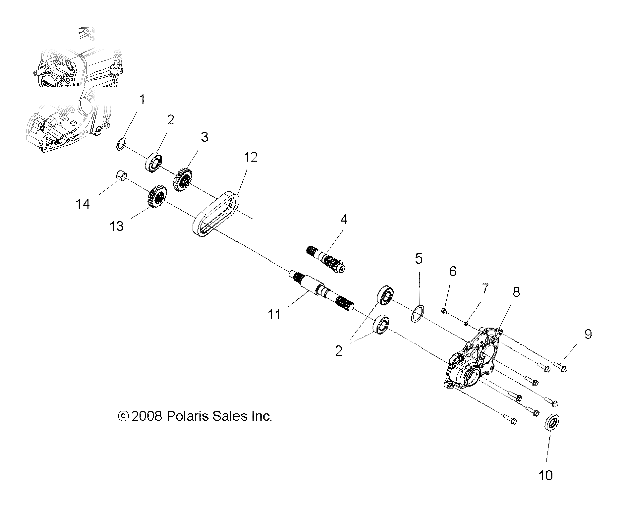 Foto diagrama Polaris que contem a peça 3233625