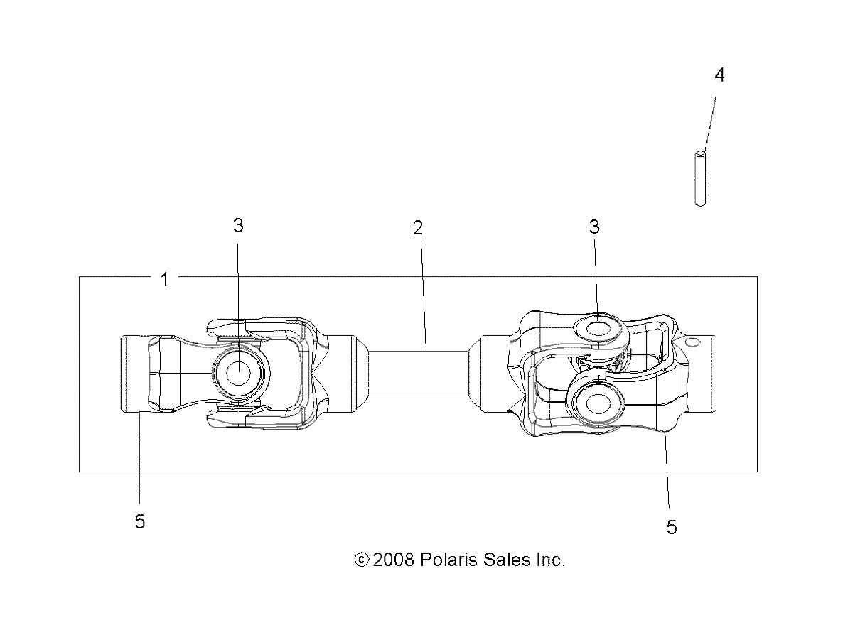 Part Number : 1332719 PROP SHAFT ASSEMBLY  MID  6 X