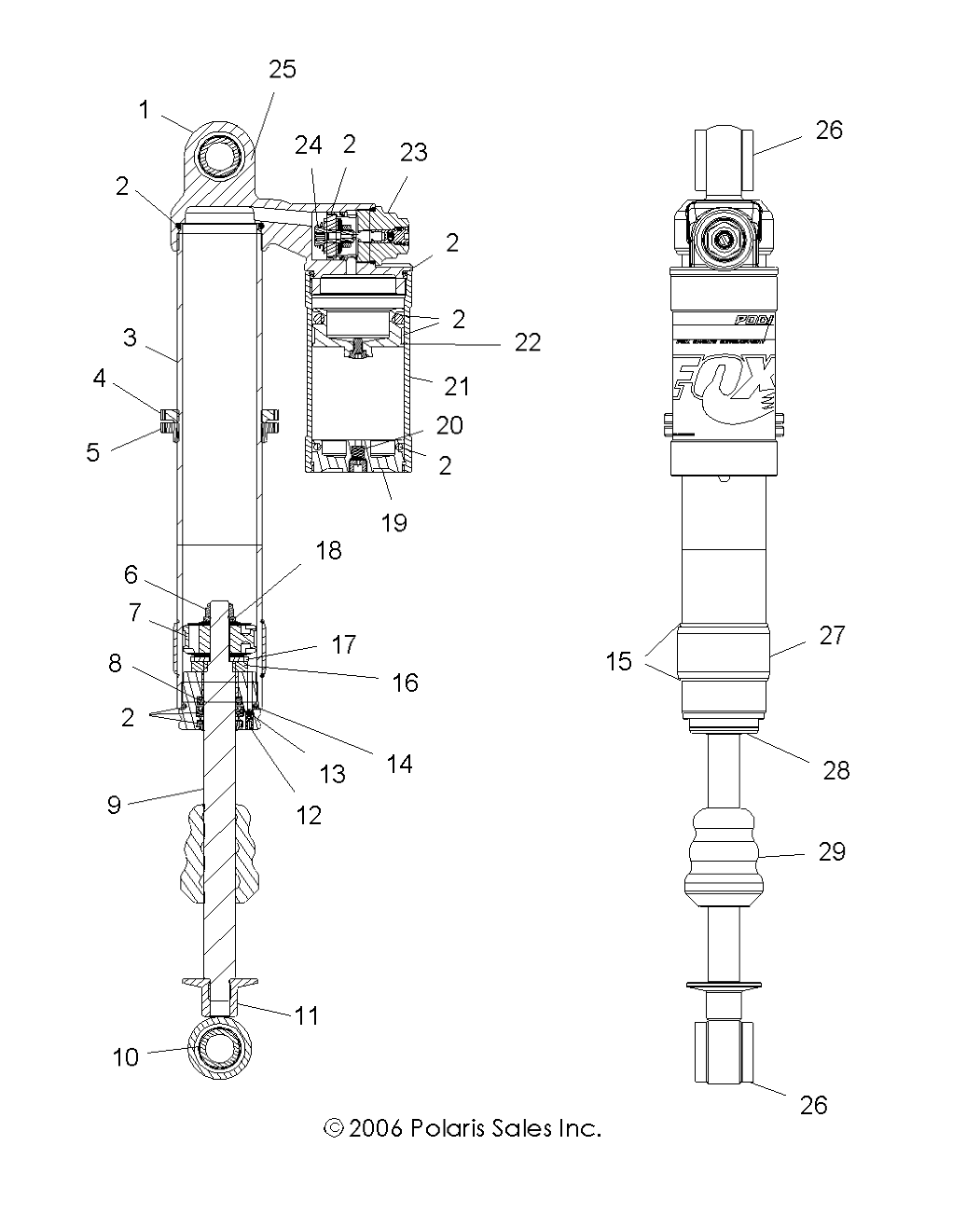 Foto diagrama Polaris que contem a peça 1500566